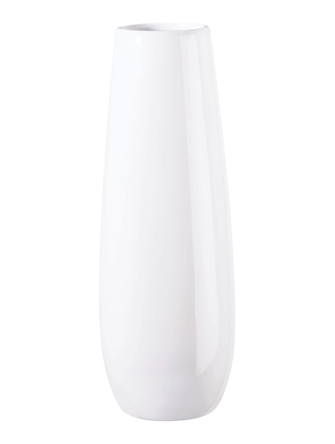 Vase 32 Tropfenform weiß glänzend